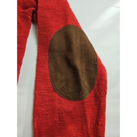 J Crew Sweater Men's Size XL Tall Burnt Orange 100% Lambs Wool Long Sleeve - Picture 2 of 6